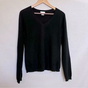 Worthington Black 100% Cashmere V-neck Sweater
